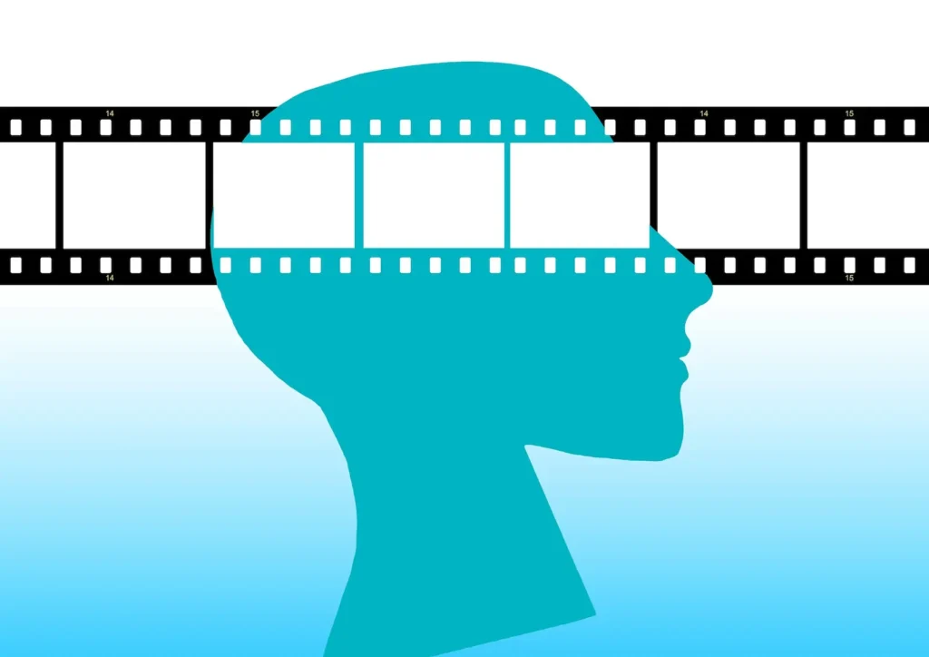 The outline of the head through which the film passes represents human brain programming, which is one of the fundamental areas of work in transactional analysis.